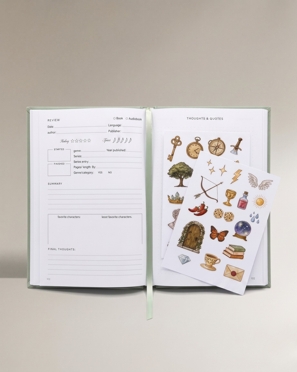 Reading Journal - Sage Green
