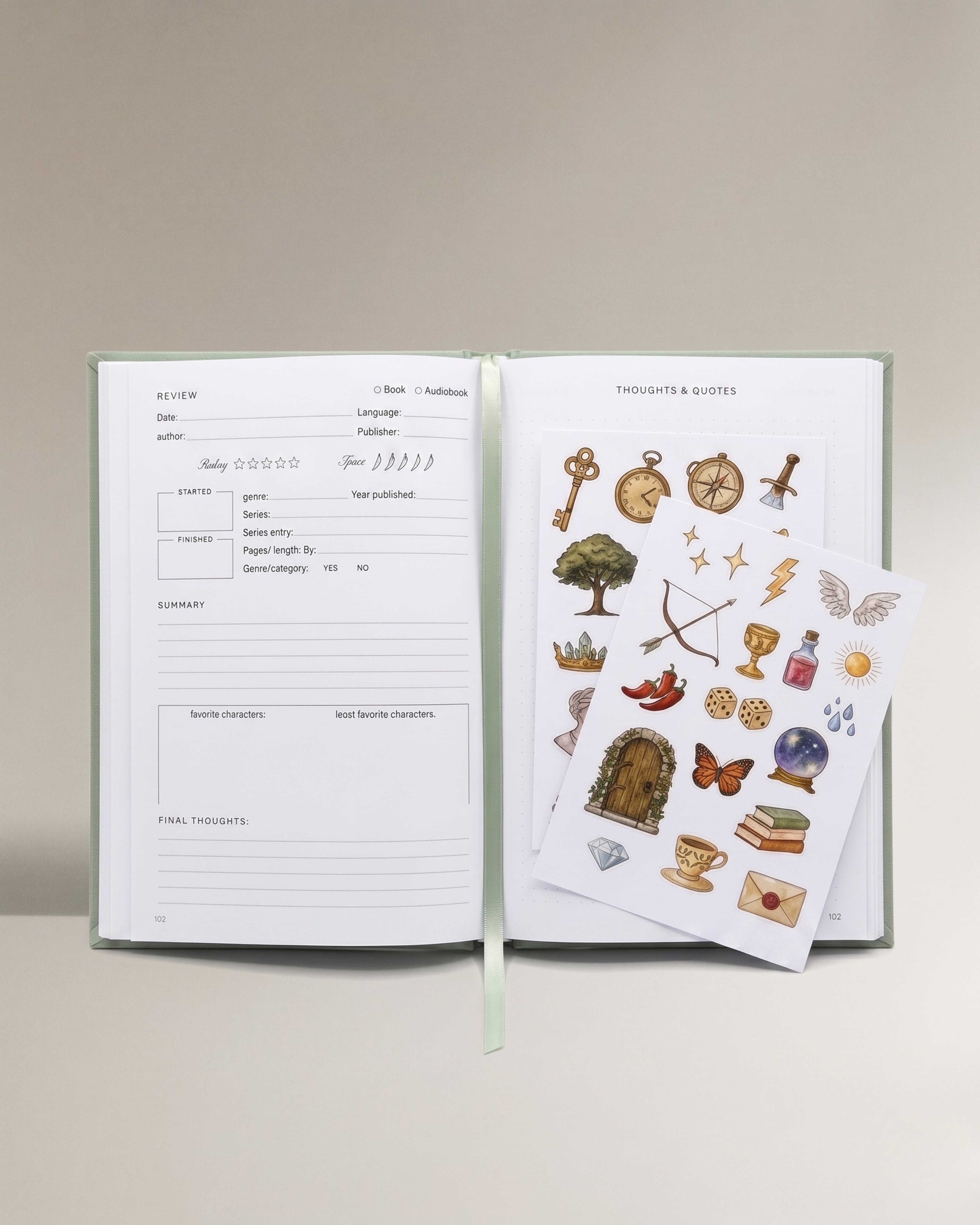 Reading Journal - Sage Green