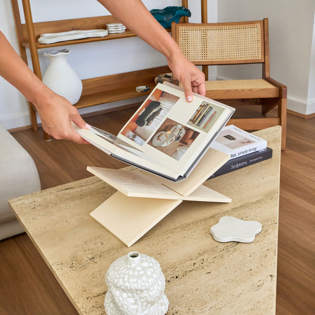 The Faux Travertine Book Stand